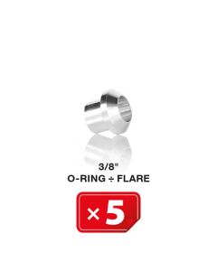Taps verloopstuk - 3/8" O-Ring + Flare (5 st.)