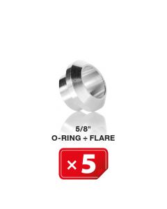 Taps verloopstuk - 5/8" O-Ring + Flare (5 st.)