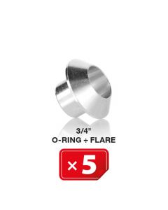 Taps verloopstuk - 3/4" O-Ring + Flare (5 st.)