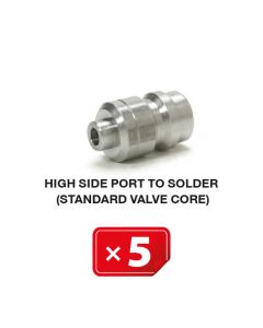 Standaard ventiel voor hogedruk zijde (te solderen) (5 st.)