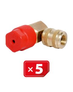 Retrofit Adapter Hogedruk zijde 90° 3/16 SAE. Set van 5 stuks.