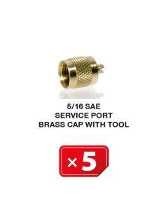 Koperen Service Poort Kap met Tool 5/16 SAE (5 st.)