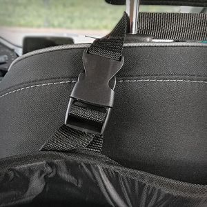 Zeer sterke en ruime Autostoel beschermhoes en organizer voor in de auto  zwart 70 x 50 cm TORALIN