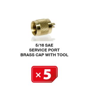 Koperen Service Poort Kap met Tool 5/16 SAE (5 st.) Koperen Service Poort Kap met Tool 5/16 SAE (5 st.)